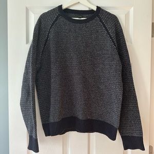 Men’s J.Crew Blue and Grey Lambs Wool Sweater